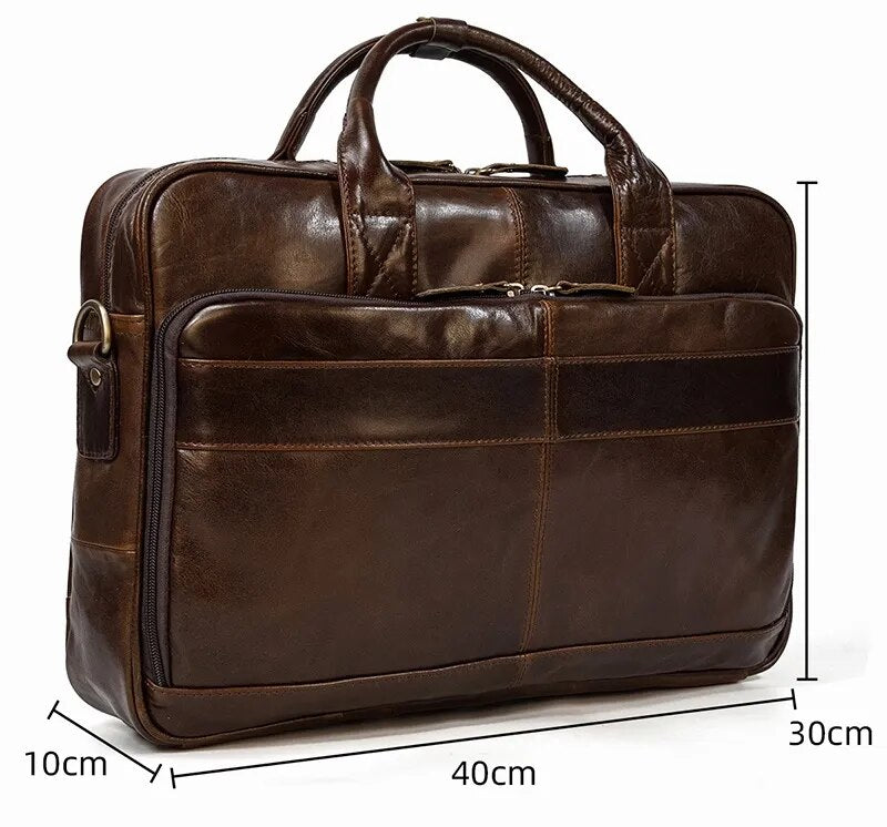 STRAVENOR™ Genuine Patent Leather Briefcase