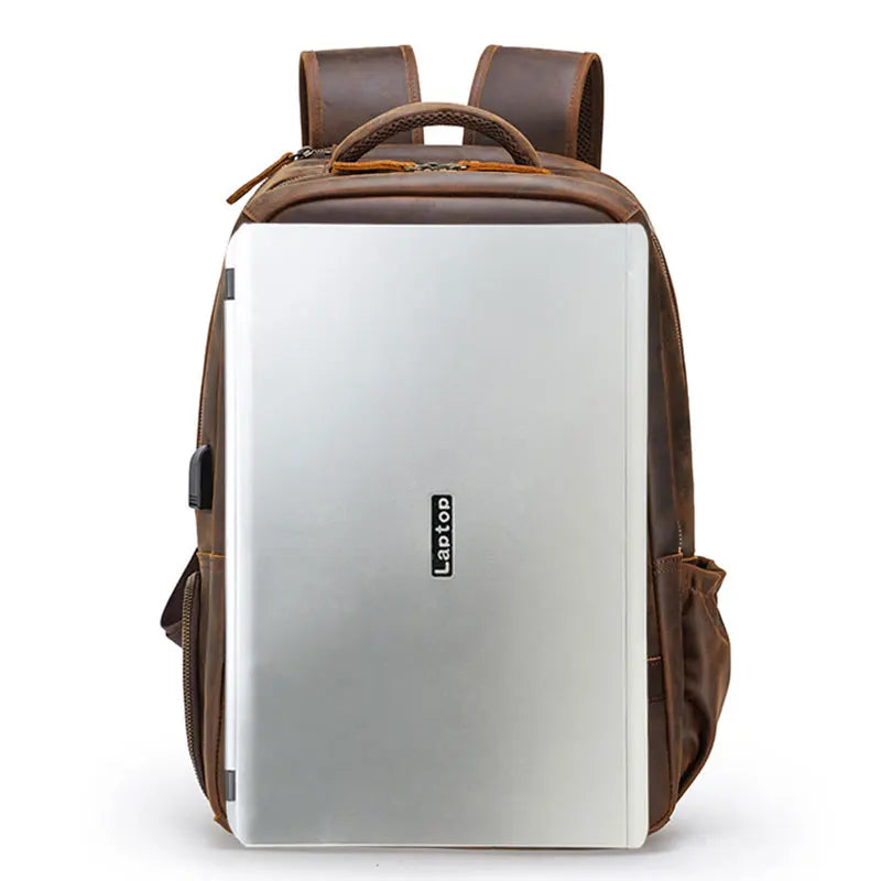 FLAVOR™ Genuine Leather 17" Laptop Backpack