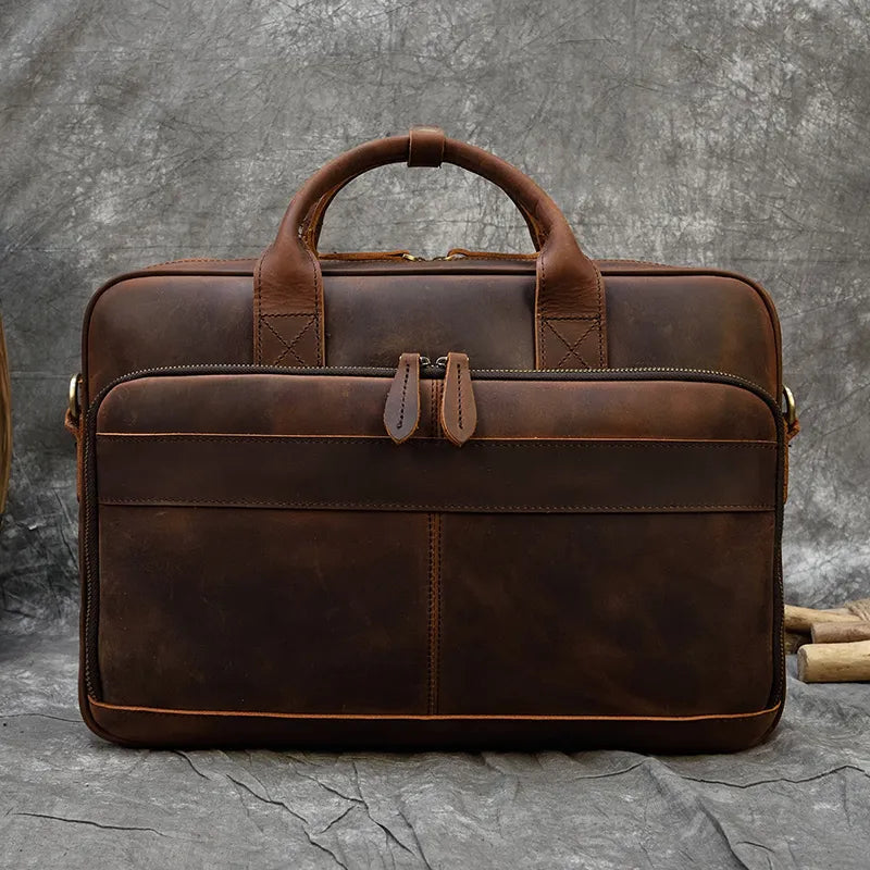 MELVORAN™ Genuine Leather Briefcase