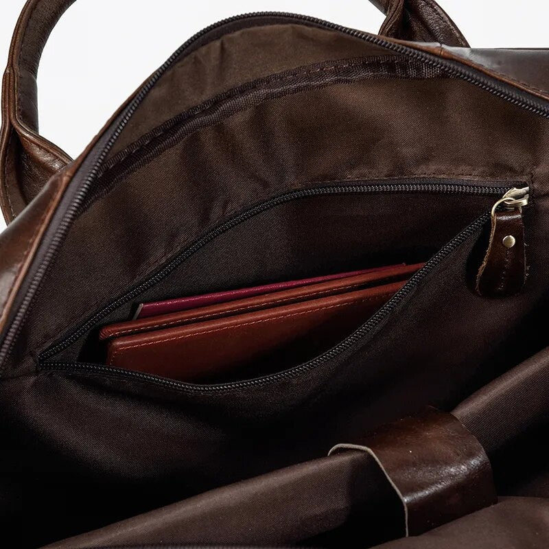 STRAVENOR™ Genuine Patent Leather Briefcase