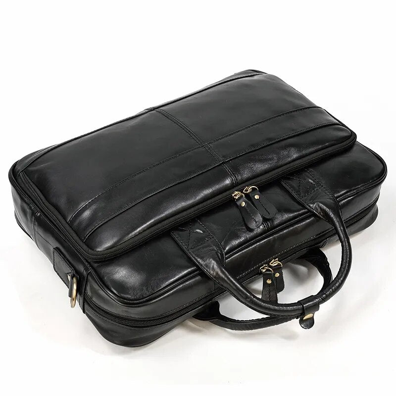 STRAVENOR™ Genuine Patent Leather Briefcase