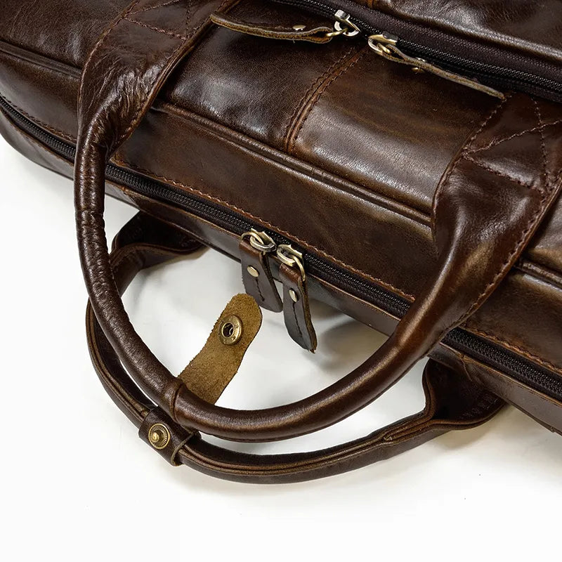 STRAVENOR™ Genuine Patent Leather Briefcase