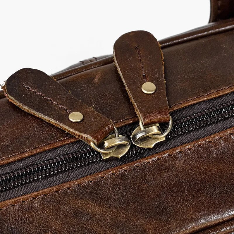 STRAVENOR™ Genuine Patent Leather Briefcase