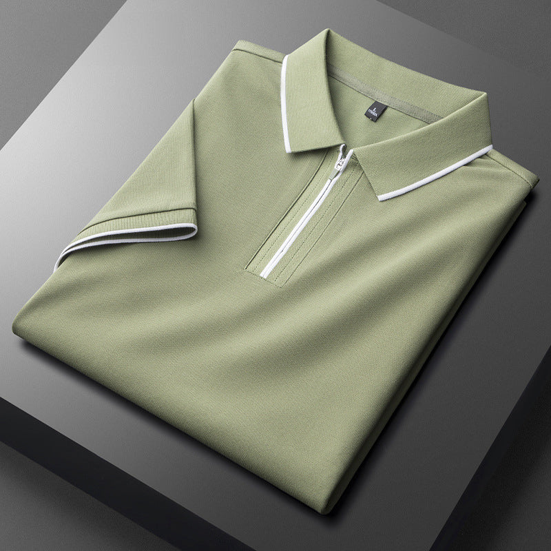 ALBRAY™ cotton and silk polo shirt