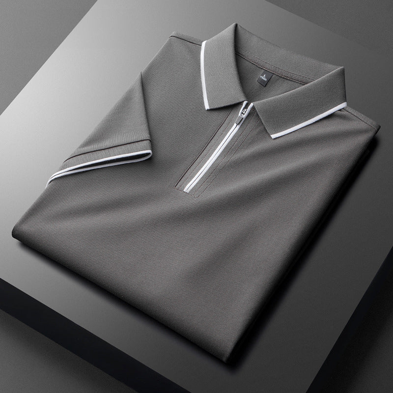 ALBRAY™ cotton and silk polo shirt