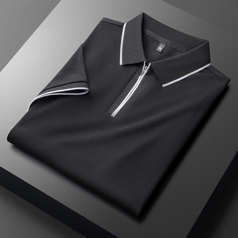 ALBRAY™ cotton and silk polo shirt