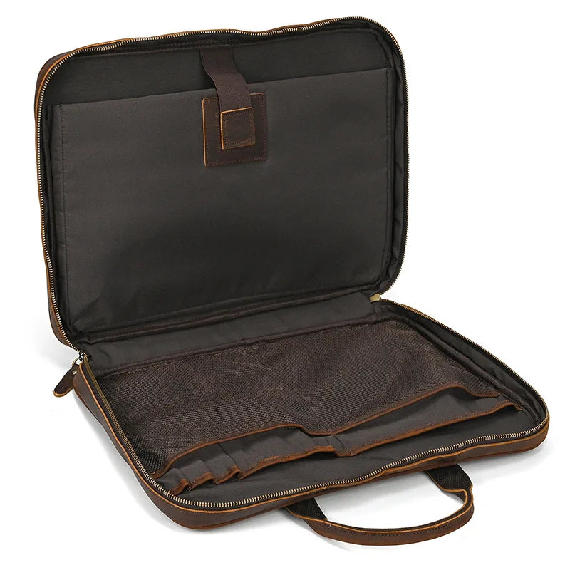 VALCORT™ Men's Genuine Leather Executive Briefcase