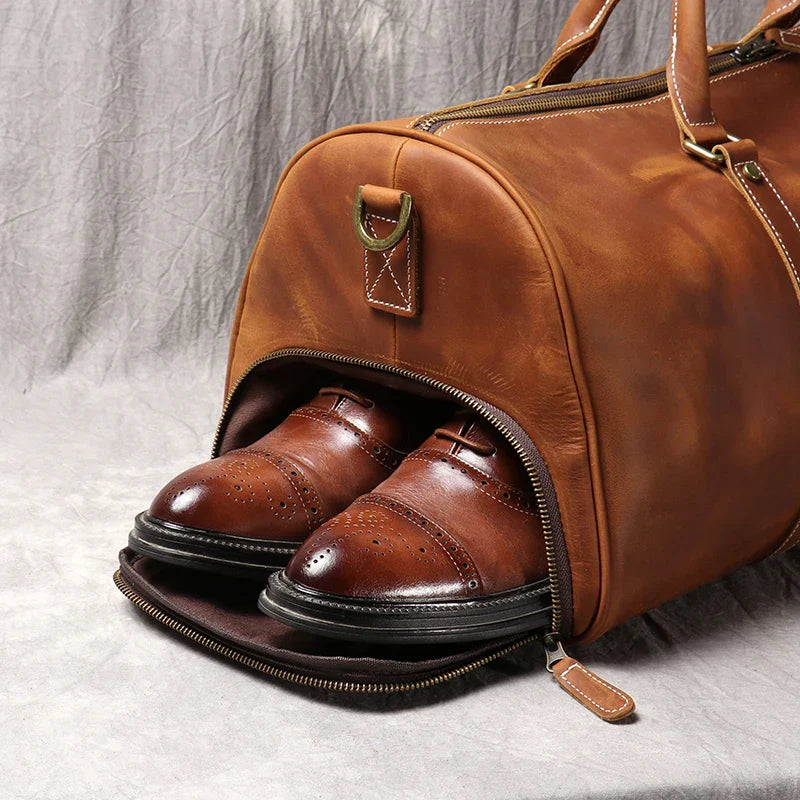 DRAVENCOR™ Genuine Leather Travel Bag