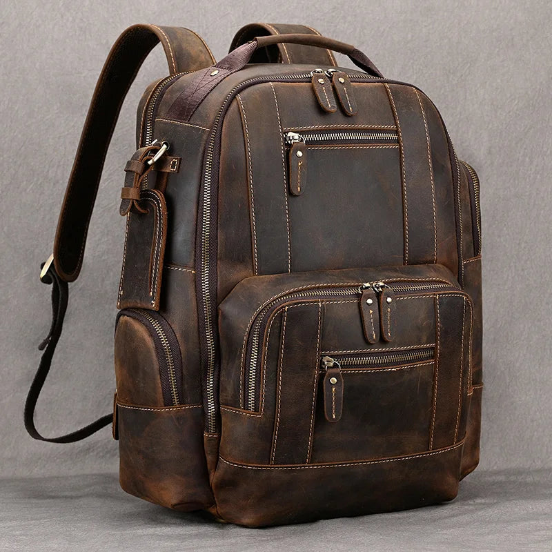 Kaelor™  Retro Leather Multi-Function Backpack