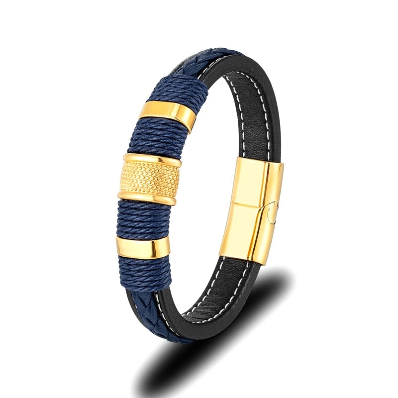 Braided leather bracelet