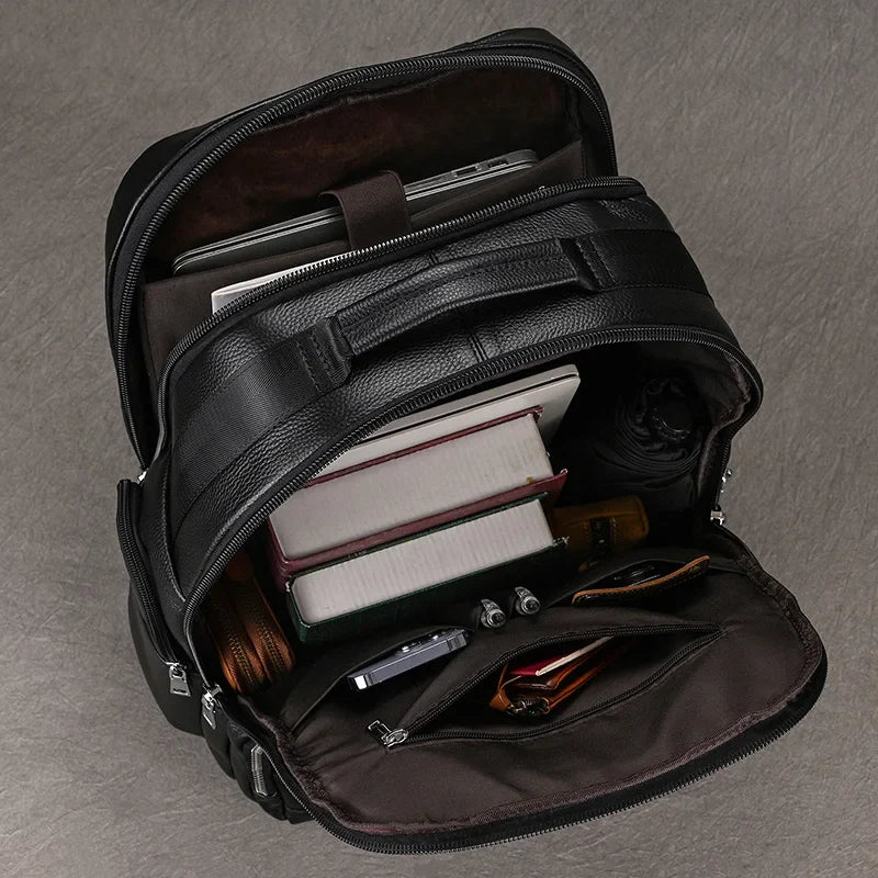 CORVANOR™ Genuine Leather 17" Laptop Backpack