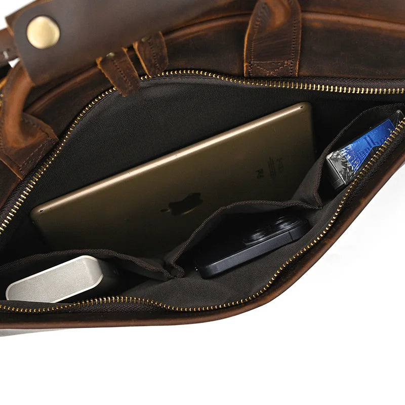 VALCORT™ Men's Genuine Leather Executive Briefcase