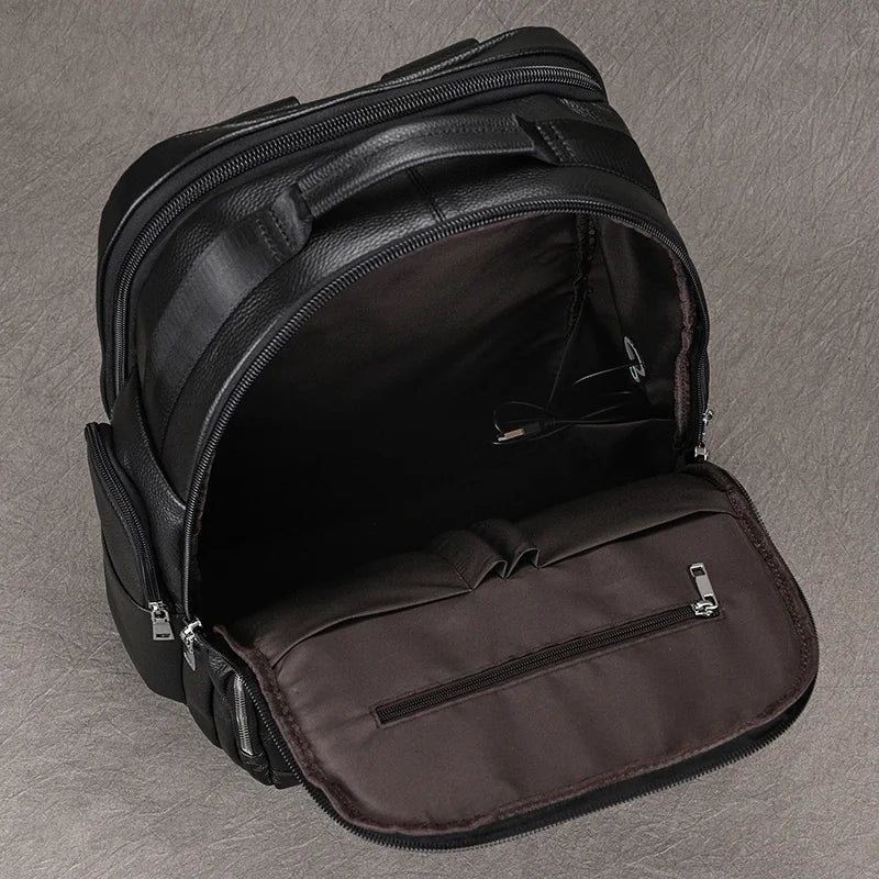 CORVANOR™ Genuine Leather 17" Laptop Backpack