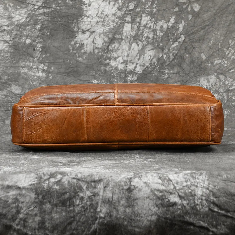 STRAVENOR™ Genuine Patent Leather Briefcase