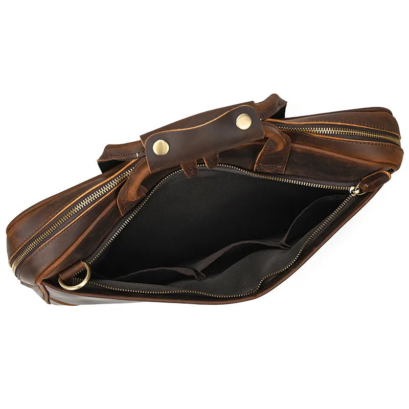 VALCORT™ Men's Genuine Leather Executive Briefcase