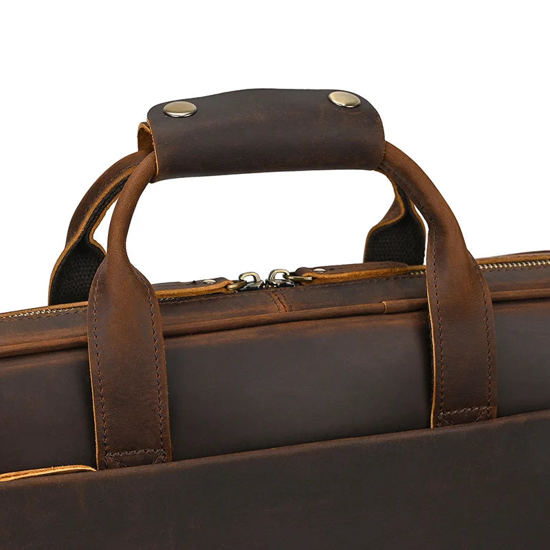 VALCORT™ Men's Genuine Leather Executive Briefcase