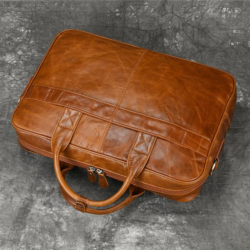 STRAVENOR™ Genuine Patent Leather Briefcase