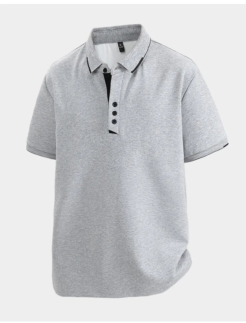 TALVARO™ Plus Size Short Sleeve Polo Shirt