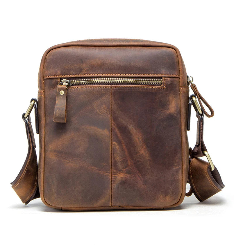 Vindex Leather Crossbody Bag