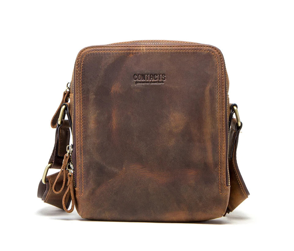 Vindex Leather Crossbody Bag