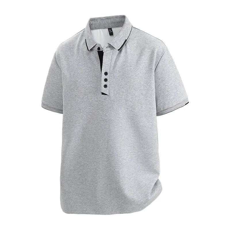 TALVARO™ Plus Size Short Sleeve Polo Shirt