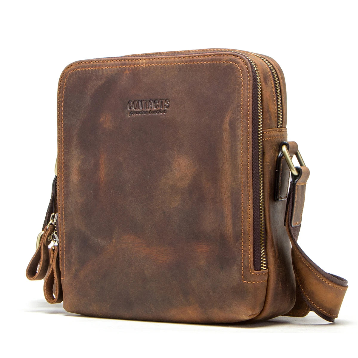 Vindex Leather Crossbody Bag