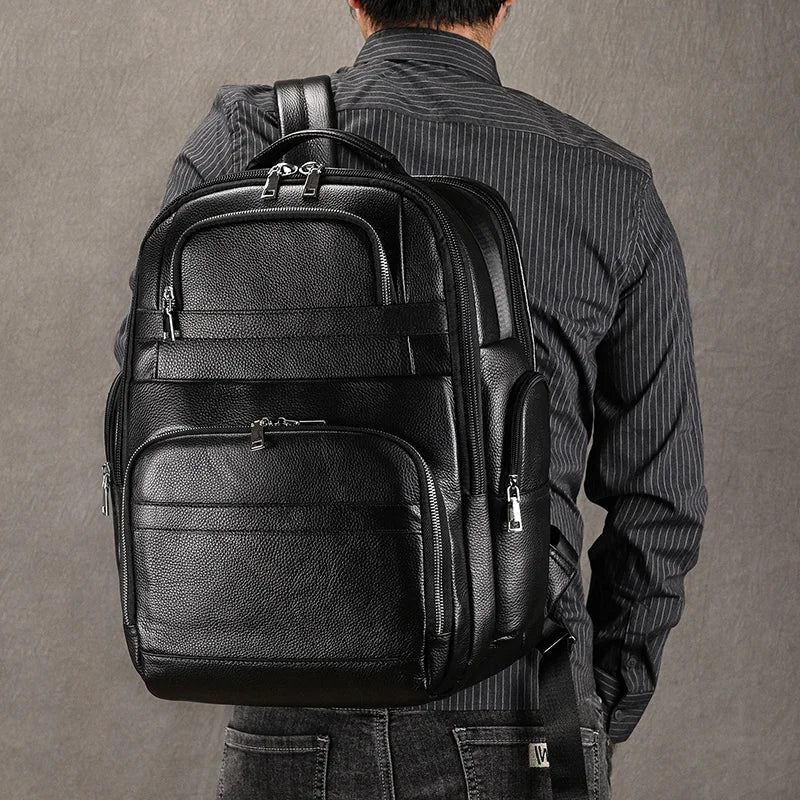 CORVANOR™ Genuine Leather 17" Laptop Backpack