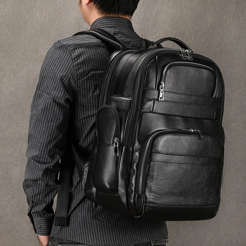 CORVANOR™ Genuine Leather 17" Laptop Backpack