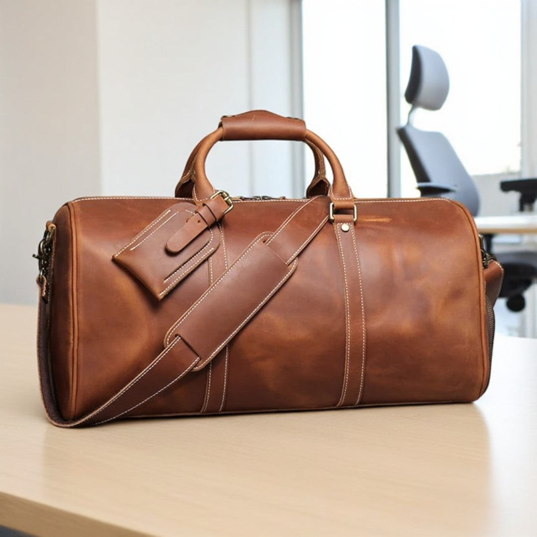 DRAVENCOR™ Genuine Leather Travel Bag