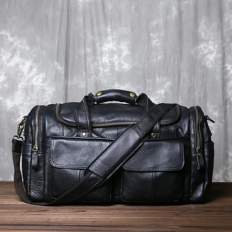 KALVORN™ Genuine Leather Travel Bag