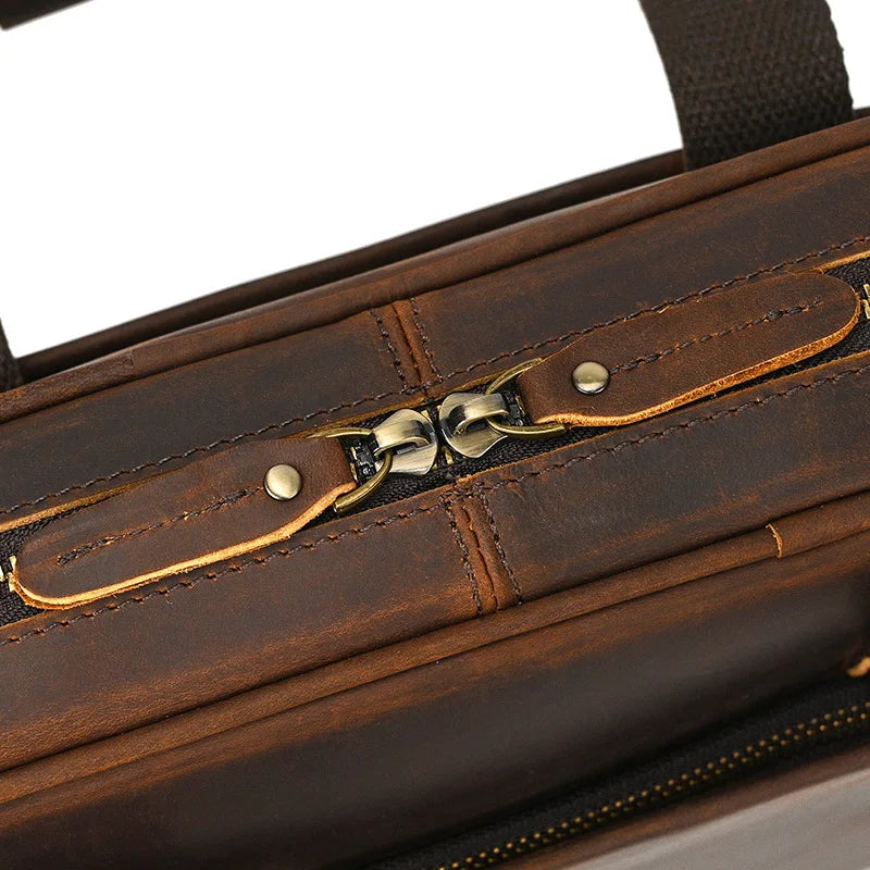 VALCORT™ Men's Genuine Leather Executive Briefcase