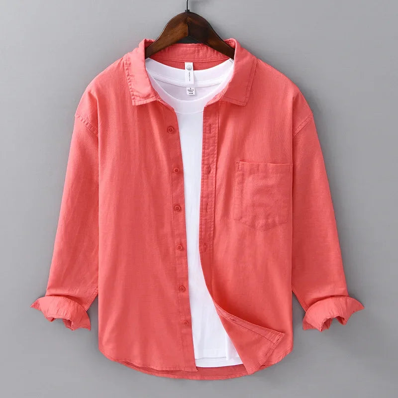 CORVINOR™ Cotton and Linen Shirt