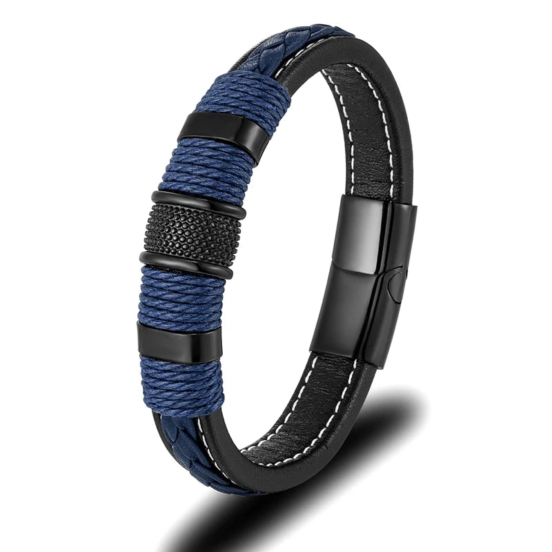 Braided leather bracelet