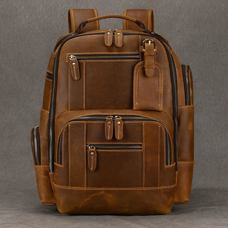 Kaelor™  Retro Leather Multi-Function Backpack