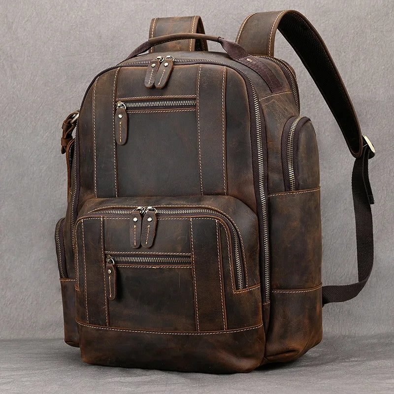 Kaelor™  Retro Leather Multi-Function Backpack
