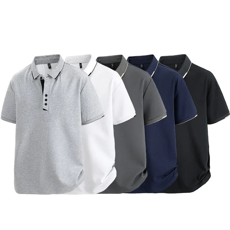 TALVARO™ Plus Size Short Sleeve Polo Shirt