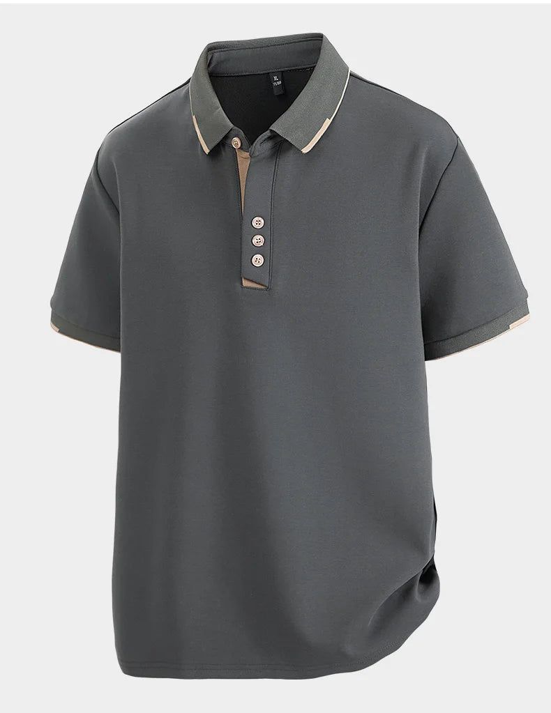 TALVARO™ Plus Size Short Sleeve Polo Shirt