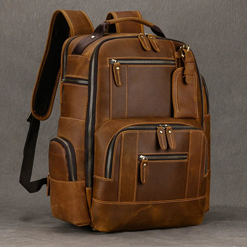 Kaelor™  Retro Leather Multi-Function Backpack