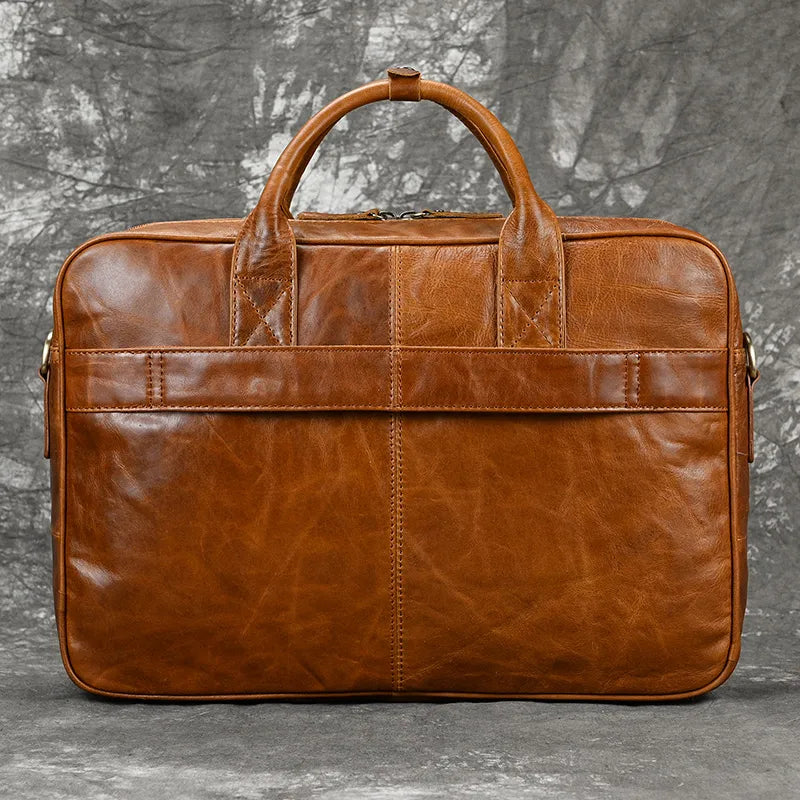 STRAVENOR™ Genuine Patent Leather Briefcase