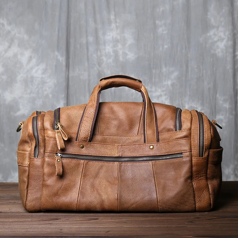 KALVORN™ Genuine Leather Travel Bag