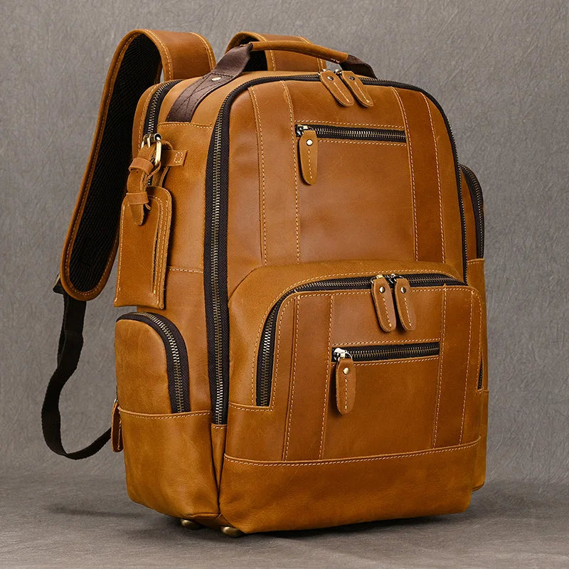 Kaelor™  Retro Leather Multi-Function Backpack
