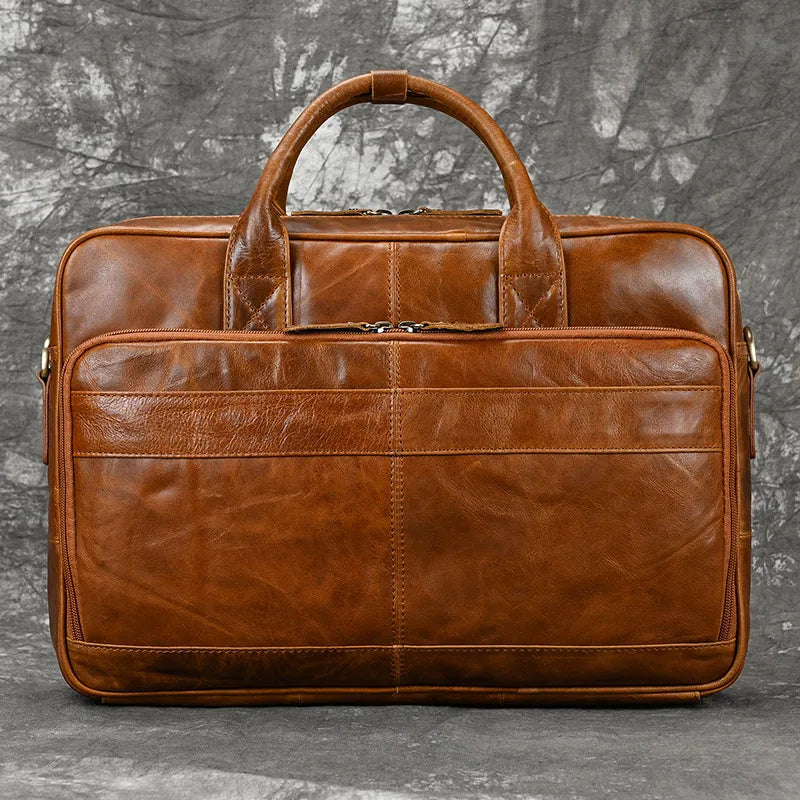 STRAVENOR™ Genuine Patent Leather Briefcase