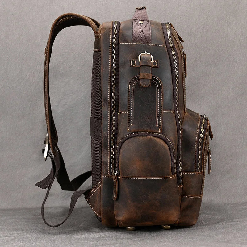 Kaelor™  Retro Leather Multi-Function Backpack