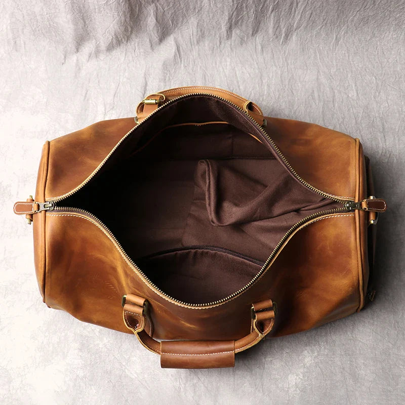 DRAVENCOR™ Genuine Leather Travel Bag