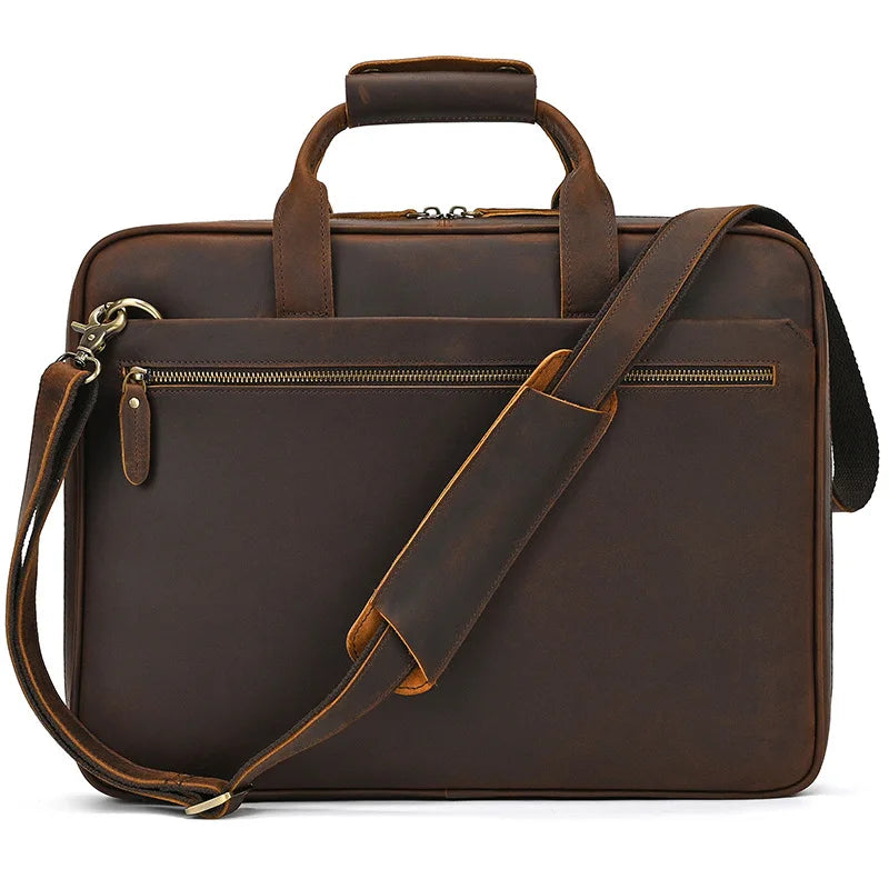 VALCORT™ Men's Genuine Leather Executive Briefcase
