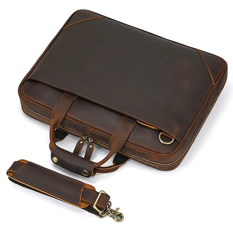 VALCORT™ Men's Genuine Leather Executive Briefcase