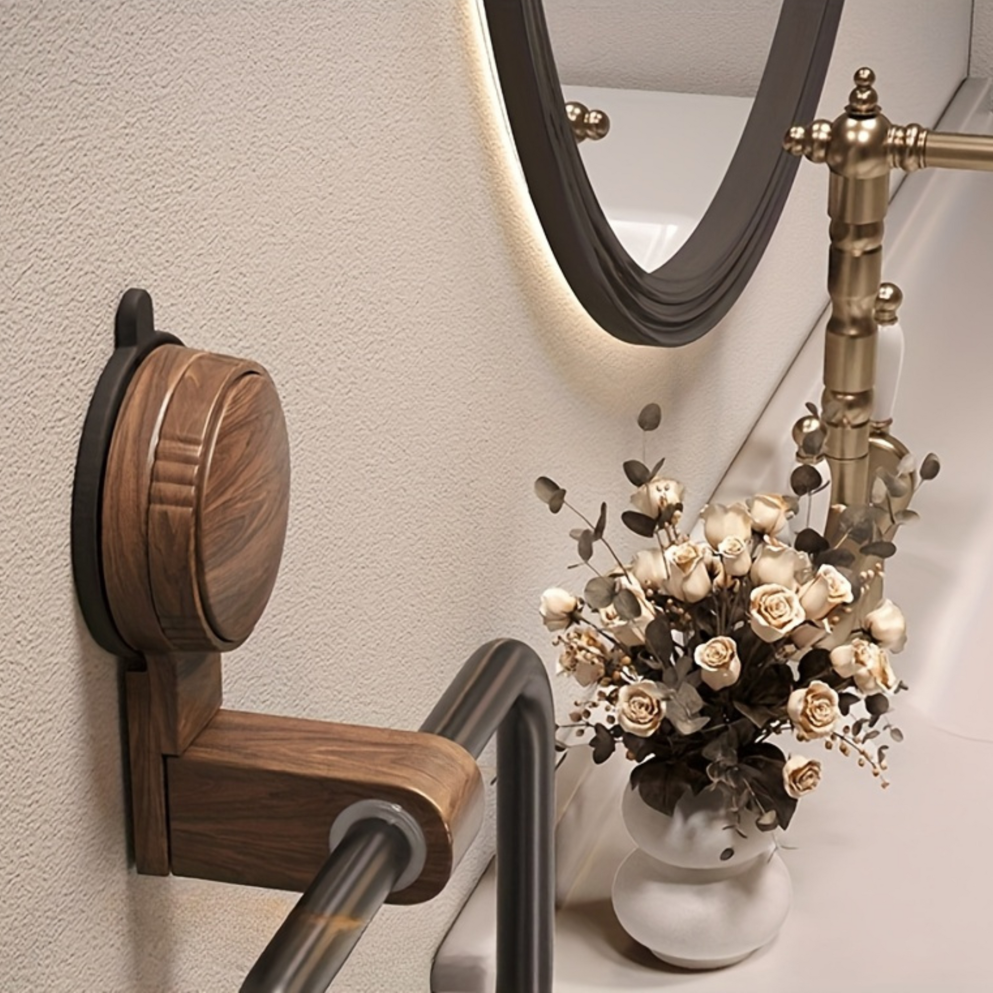 Rust-Resistant Suction Cup Towel Holder