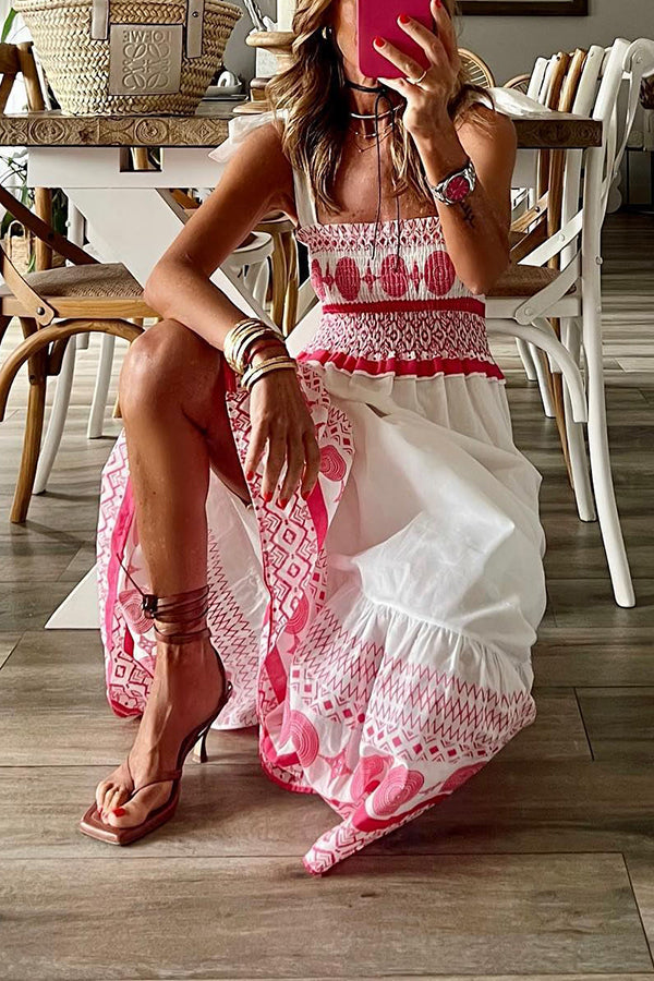 MIRAVYN™ Square Neck Spaghetti Strap Dress with Tie