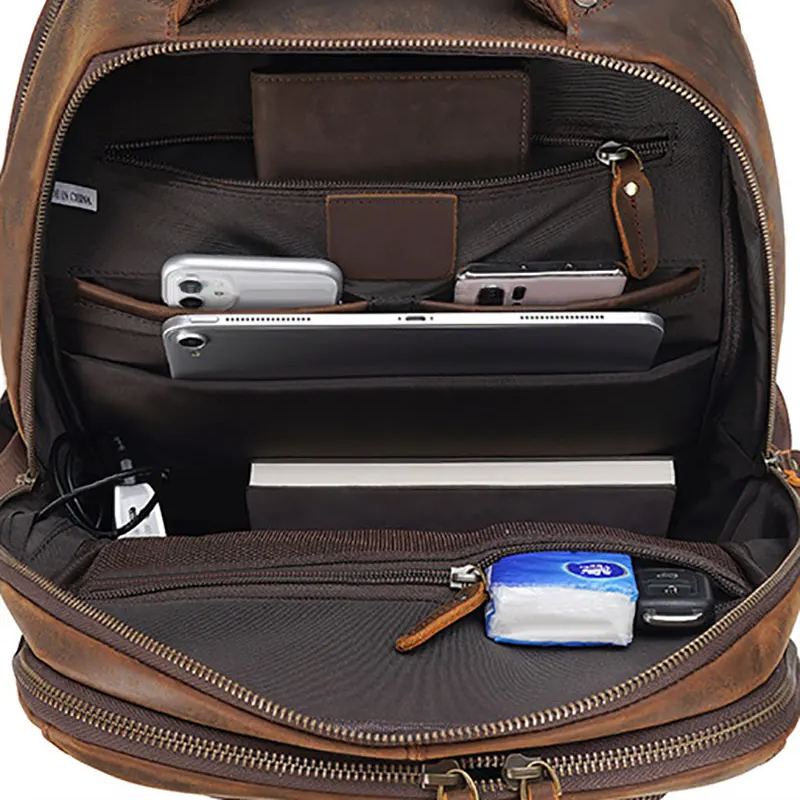 FLAVOR™ Genuine Leather 17" Laptop Backpack