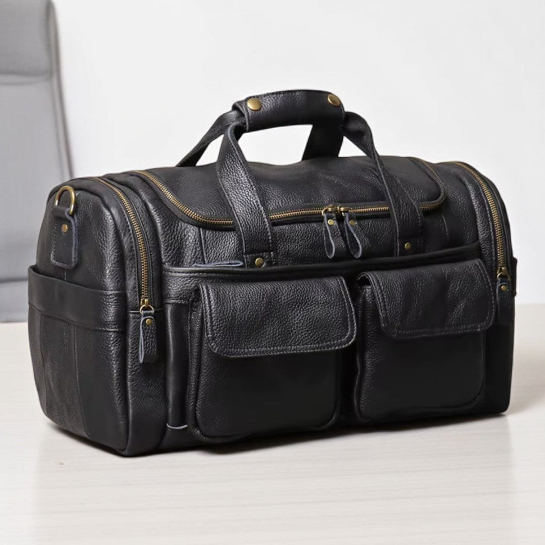 KALVORN™ Genuine Leather Travel Bag
